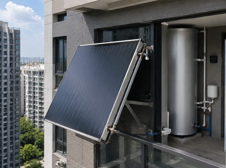潍坊滨海经济技术开发区阳台壁挂式平板太阳能热水器